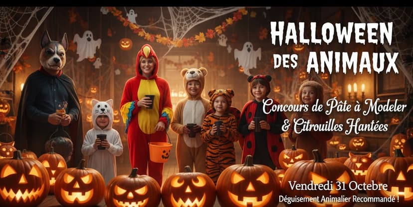 Concours d'Halloween : Les animaux à l'honneur !